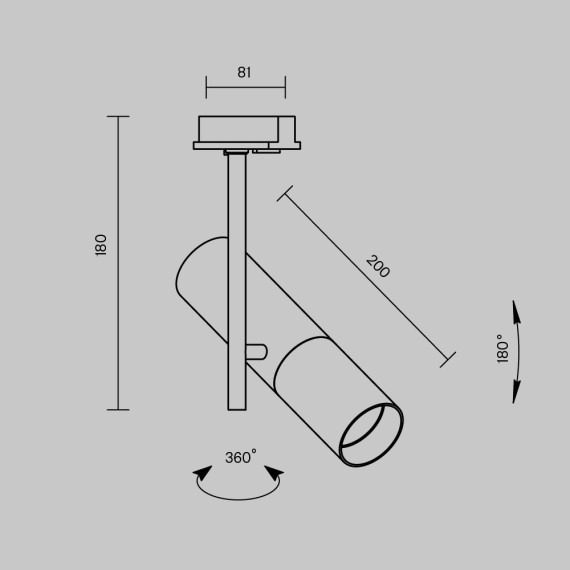Однофазный двужильный трековый светильник Maytoni Unity TR005-1-GU10-W Elti под сменную лампу GU10