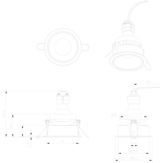 Встраиваемый светильник Maytoni DL051-1W Share под лампу 1xGU10 15W