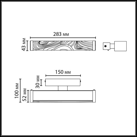 Настенный светильник с выкл. LED x 10W 2000К/3000K/4000K/переключ. RIVERA 5450/10WLA