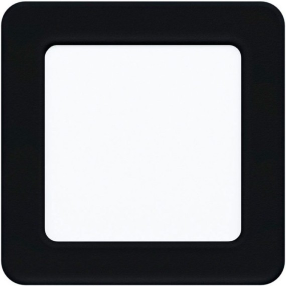 99187 Светодиодный встраиваемый светильник FUEVA 5, 5,5W (LED), 117х117, ET26, 700lm, 4000K, сталь, черный