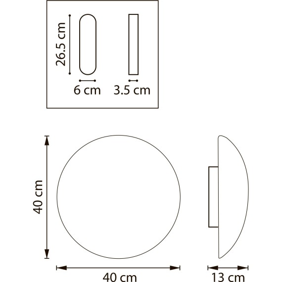 Светильник настенно-потолочный 40см с тканевым плафоном-паутиной 8Вт 640Лм 3000K CRI80 Lightstar Genova 610646