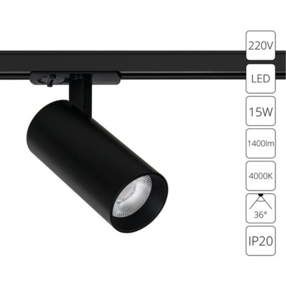 Трековый светильник Arte Lamp BENE A1946PL-1BK