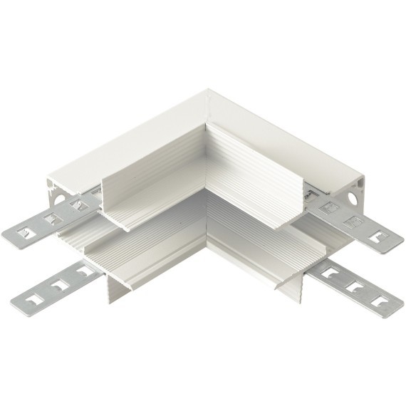 Внутренний соединитель угловой для встраиваемого магнитного шинопровода для ГКЛ12,5 мм Crystal Lux CLT 0.223 13 WH 1408/104