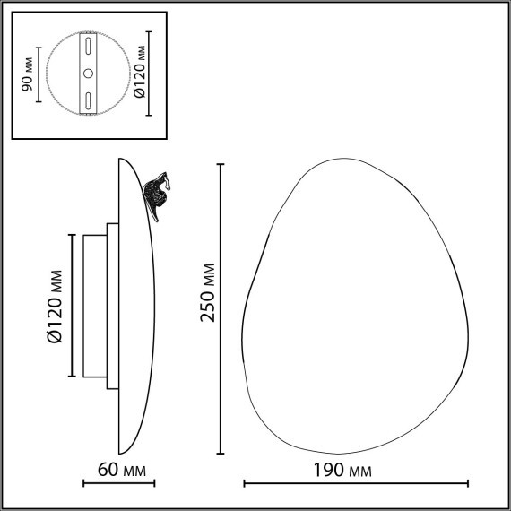 Настенный светильник ODEON LIGHT  IP20 LED 8W 390Лм 3000K VALLEY 7068/8WL