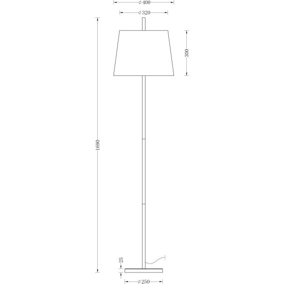 Торшер с абажуром Freya FR5118FL-01BS Sandy под лампу 1xE27 40W