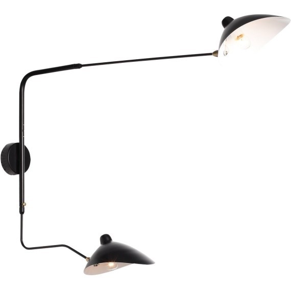 SL305.401.02 Светильник настенный ST-Luce Черный/Черный, Белый E27 2*60W SPRUZZO