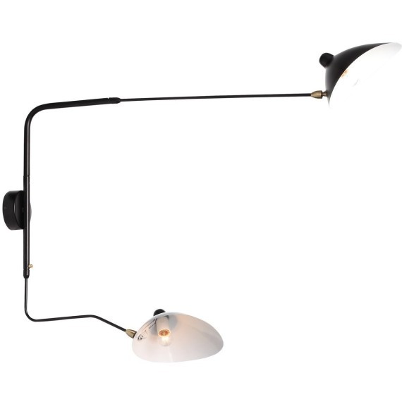 SL305.401.02 Светильник настенный ST-Luce Черный/Черный, Белый E27 2*60W SPRUZZO