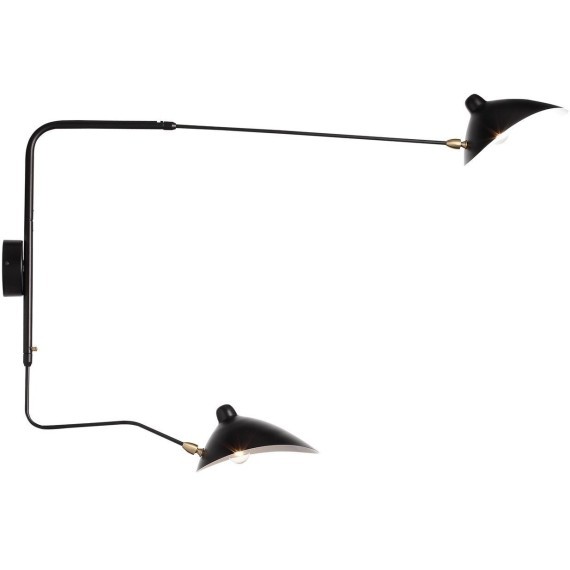 SL305.401.02 Светильник настенный ST-Luce Черный/Черный, Белый E27 2*60W SPRUZZO