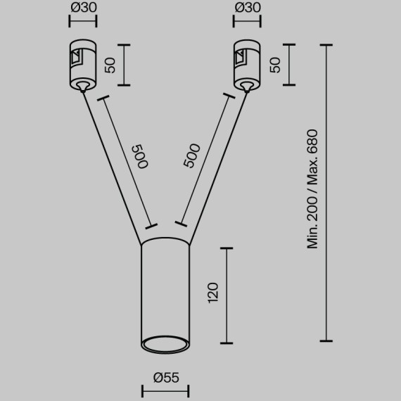 Трековый светильник Technical TR157-1-12W4K-BS