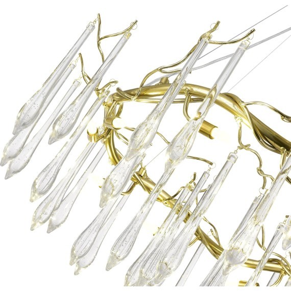 SL1660.203.10 Светильник подвесной ST-Luce Шампань/Шампань, Прозрачный G9 10*5W 4000K TEARDROPS