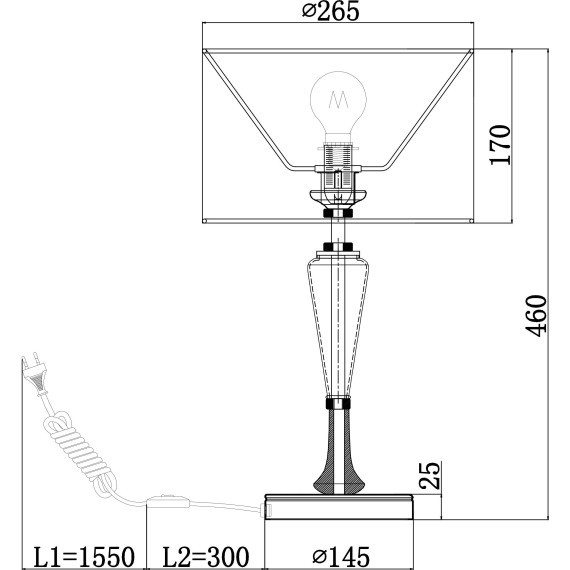 Интерьерная настольная лампа Alicante MOD014TL-01N