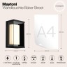 Уличный настенный светильник Maytoni O021WL-L10B4K Baker Street IP65 светодиодный LED 10W