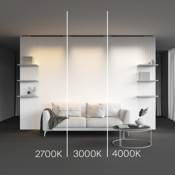 TR192-1-21W4K-B Ультратонкий трековый диммируемый по TRIAC 0/1-10V магнитный светодиодный светильник Maytoni Levity CRI90+ 4000К 800Лм 100° 21Вт