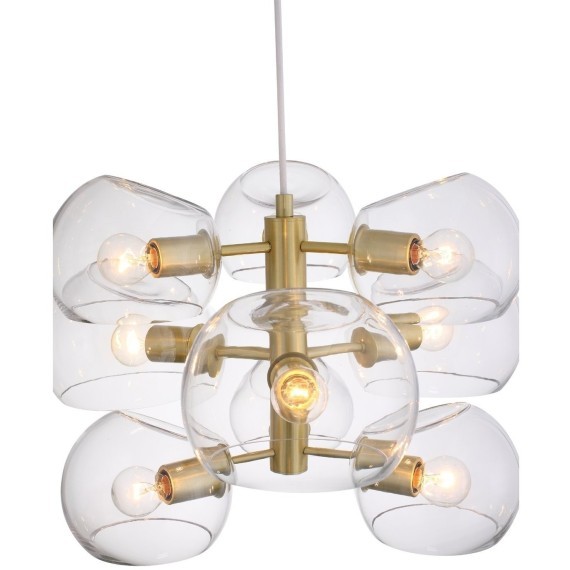 SL434.203.09 Люстра подвесная ST-Luce Латунь/Прозрачный E14 9*40W CALMARE