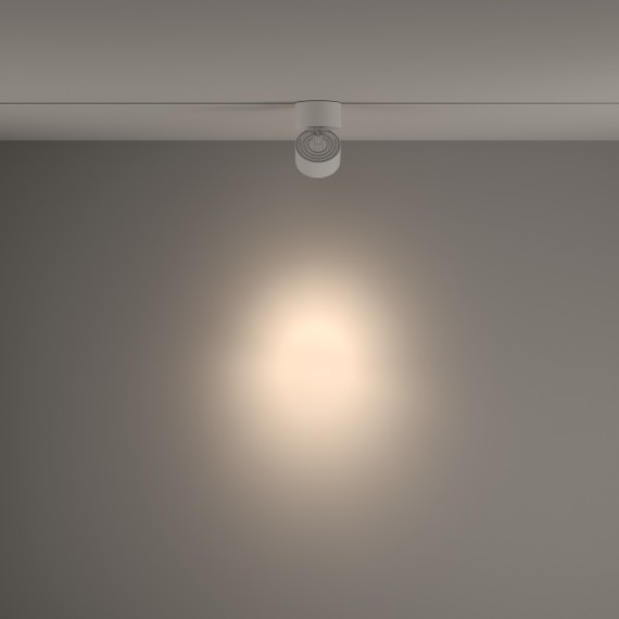 Однофазный двужильный светодиодный трековый светильник Maytoni Unity TR084-1-15W4K-W Yin 4000К 1120Лм CRI90+ 24° 15Вт