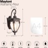 Уличный настенный светильник Maytoni O414WL-01BZ Fleur IP44 под лампу 1xE27 60W