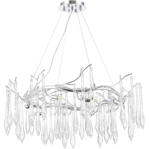 SL1660.103.10 Светильник подвесной ST-Luce Хром/Хром, Прозрачный G9 10*5W 4000K TEARDROPS