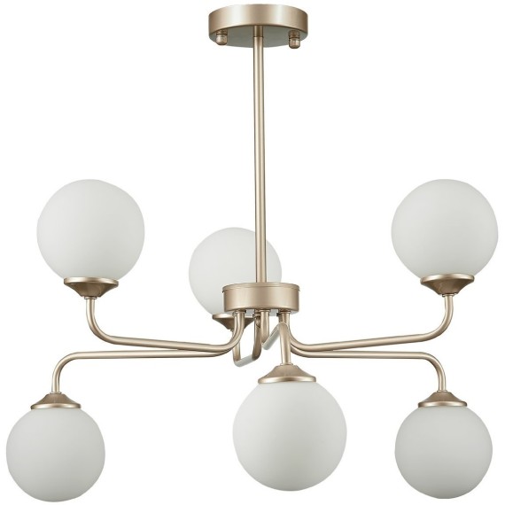 SLE106203-06 Светильник подвесной ST-Luce Золотистый/Белый G9 LED 6*5W REDJINO