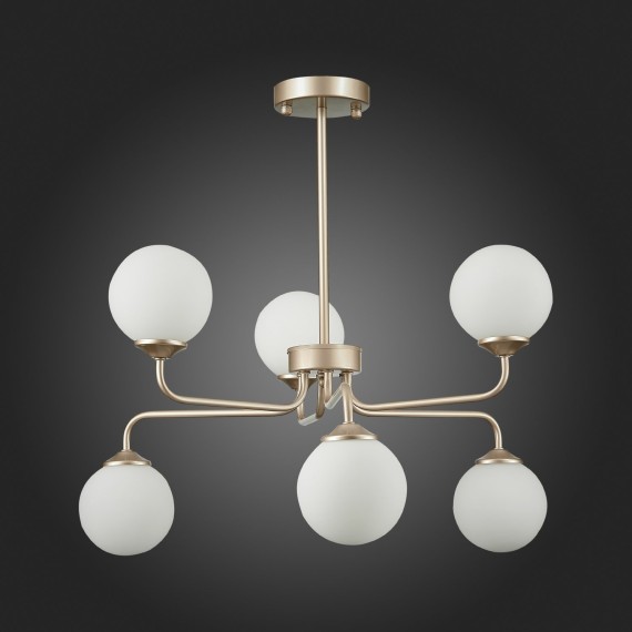 SLE106203-06 Светильник подвесной ST-Luce Золотистый/Белый G9 LED 6*5W REDJINO