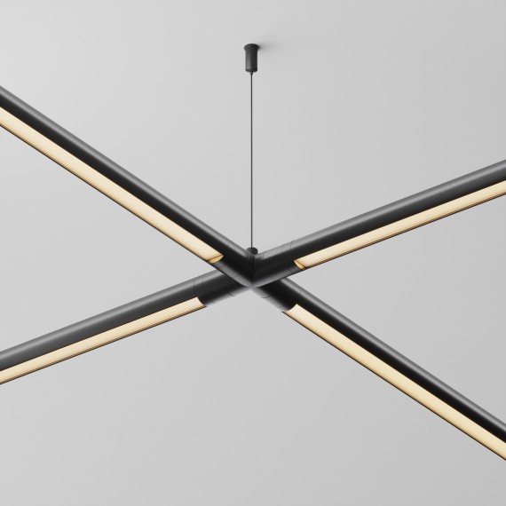 Х-образный вертикальный коннектор для системы Maytoni Shelf без ввода питания CA017TX-B