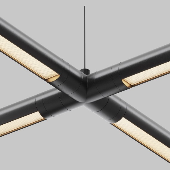 Х-образный вертикальный коннектор для системы Maytoni Shelf без ввода питания CA017TX-B