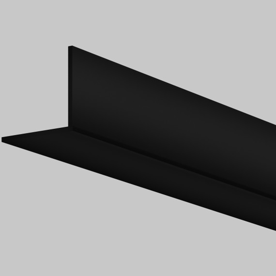 Рассеиватель для профиля 16×16 (Угол, Чёрный, 2 м), ALM-1616S-B-DF-2M 642028