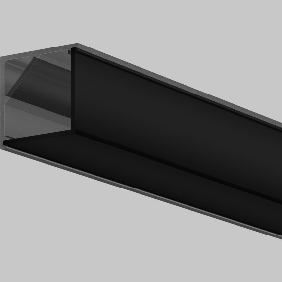 Рассеиватель для профиля 16×16 (Угол, Чёрный, 2 м), ALM-1616S-B-DF-2M 642028