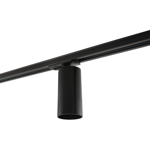 DK6502-BK Трековый черный однофазный двужильный поворотный светильник под лампу GU10