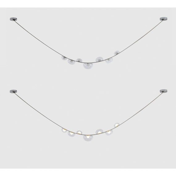 Светильник подвесной Crystal Lux BOSQUE SP7 L3000 GREY/TRANSPARENT 0272/207