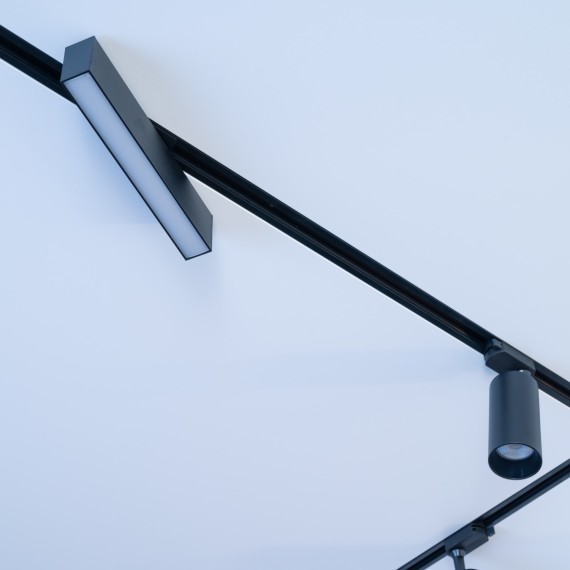 Однофазный двужильный светодиодный трековый светильник Denkirs DK6430-BK SOLID Hals 3000К 780Лм CRI90+ 120° 10Вт