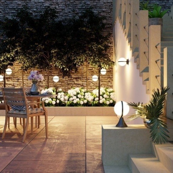 Уличный настенный светильник Odeon Light 4832/1W LOMEO IP44 под лампу 1xE27 1*10W