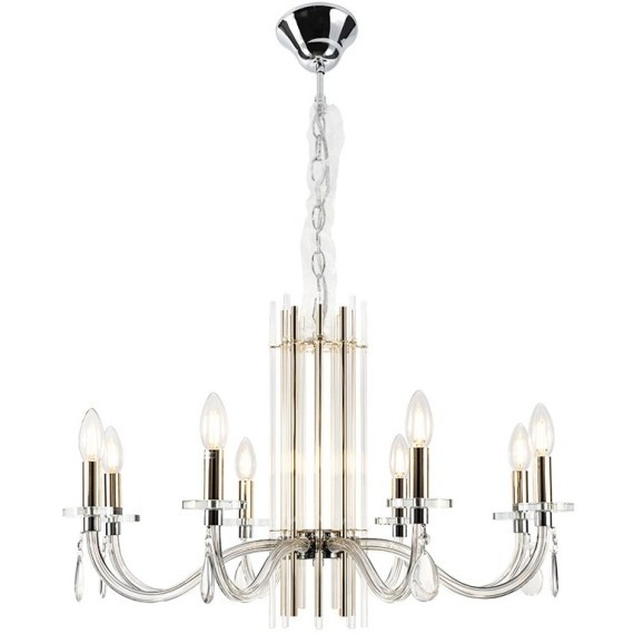 Люстра Crystal Lux AURELIO SP8 GOLD+CHROME/TRANSPARENT