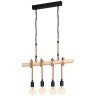 43318 Подвес YOUNGSTOWN, 4X40W(E27), сталь, дерево, черный, коричневый