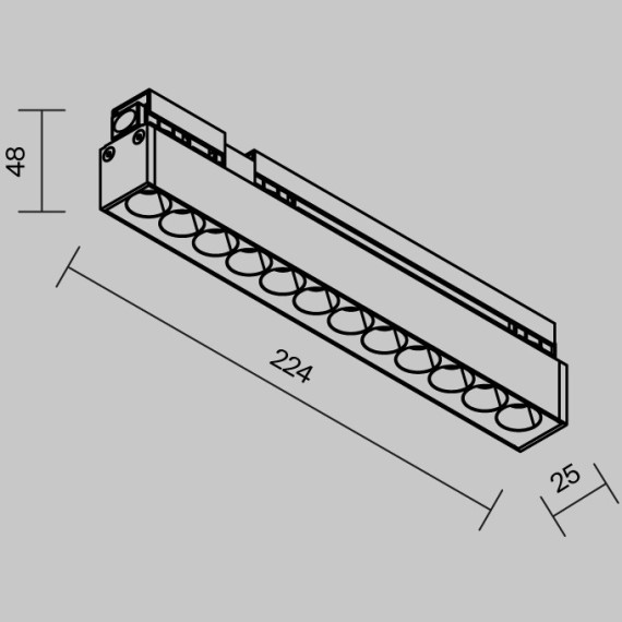 Уличный трековый светильник Maytoni Points Exility IP 3000К 12Вт 36° O-TR02-2-S-12WB3K