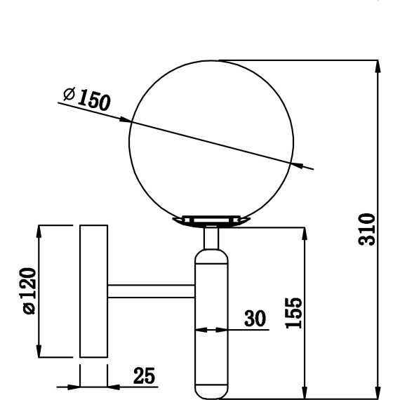 Бра Freya FR5122WL-01BS Zelda под лампу 1xE14 40W