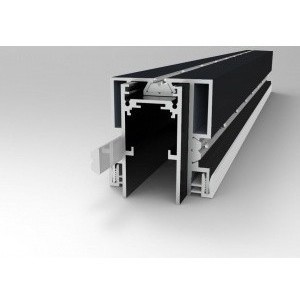 ST003.429.01 Профиль 2м для монтажа черного накл. шинопровода в демпферный натяжной потолок Skyline 48