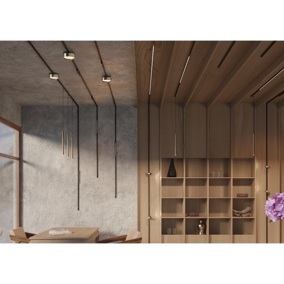 TR193-1-5W3K-M-B Ультратонкий трековый диммируемый по TRIAC 0/1-10V магнитный светодиодный светильник Maytoni Levity CRI90+ 3000К 220Лм 30° 5Вт