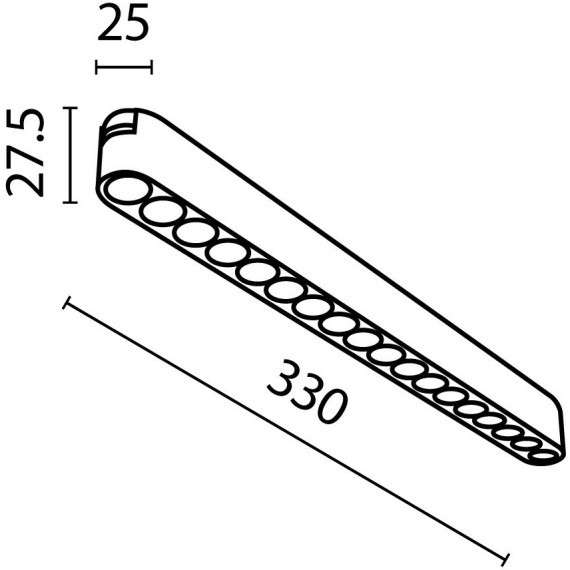 TR082-1-18W4K-M-B Трековый магнитный светодиодный светильник Maytoni Radity 48V CRI90+ 4000К 1850Лм 36° 16Вт