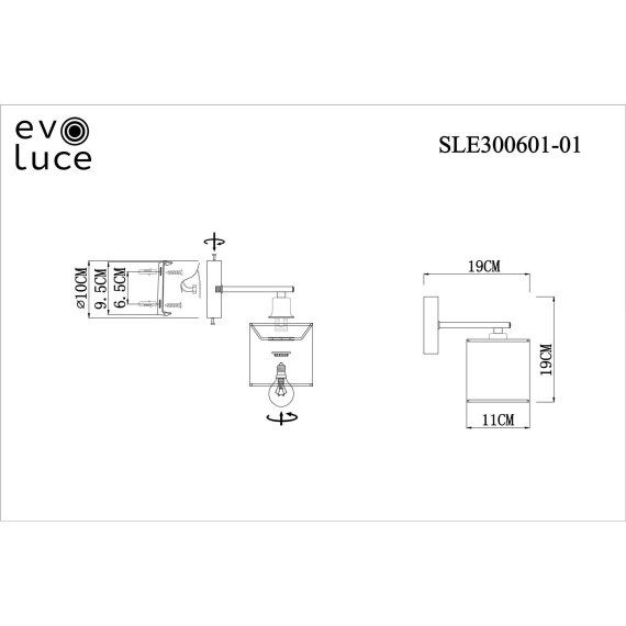 SLE300601-01 Светильник настенный Хром/Белый E14 1*40W ESSENZA