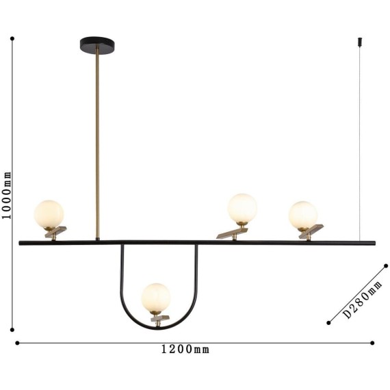 Потолочная люстра Pouli 4109-4P