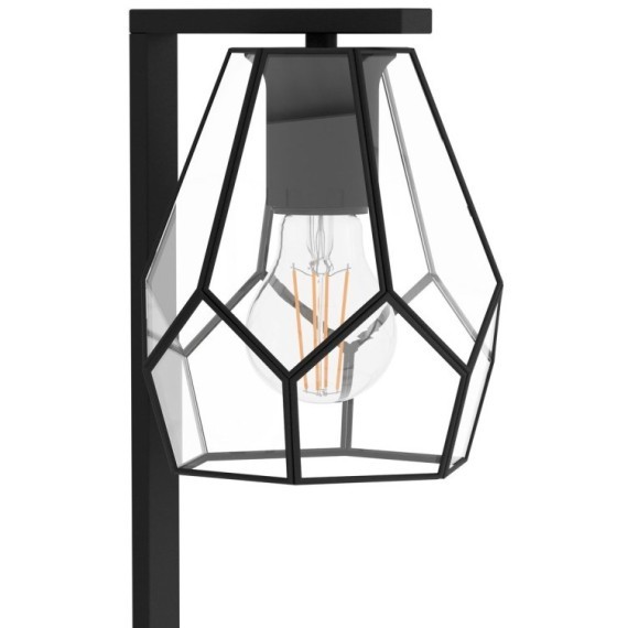 43646 Настольная лампа MARDYKE, 1Х40W, E27, L190, B150, H505, основание: B188, T128, сталь/стекло, ч