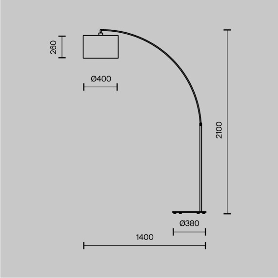 Торшер с абажуром Maytoni Z328-FL-01-B Nevada под лампу 1xE27 40W