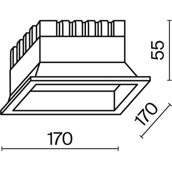 Встраиваемый светильник Technical DL056-24W3K-W
