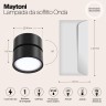 Накладной потолочный светильник Maytoni C024CL-L12B4K ONDA светодиодный LED 12W