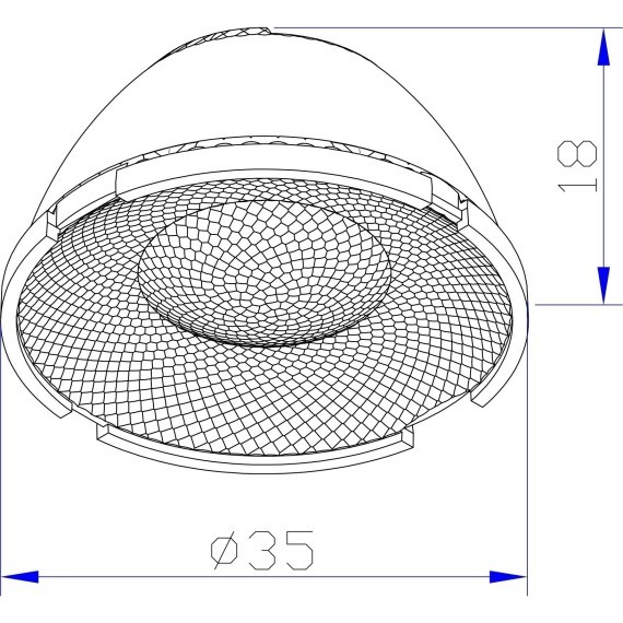 Сменная линза 36град (для светильников серии Focus с диам. плафона 45мм) LensD31-36