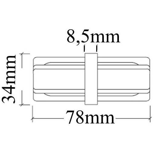 Прямой соединитель для накладных однофазных шинопроводов Crystal Lux CLT 0.211 06 WH
