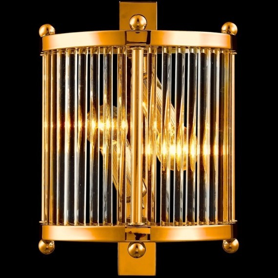 Бра Crystal Lux TADEO AP2 GOLD/TRANSPARENTE