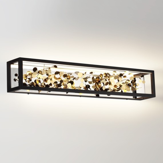 5065/23WL L-VISION ODL24 393 черный/золото/металл/металл Настенный светильник LED 1*23W 4000K BILD