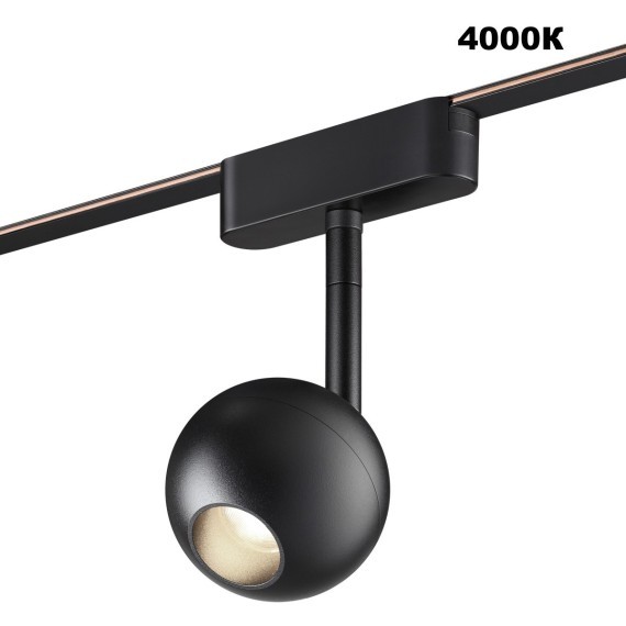 359471 Трековый ременный светодиодный SMART светильник c доп. механическим перекл. цветности Novotech EASY CRI90+ 3000-6000К 350Лм 120° 12W TUYA, Алиса, Wi-Fi