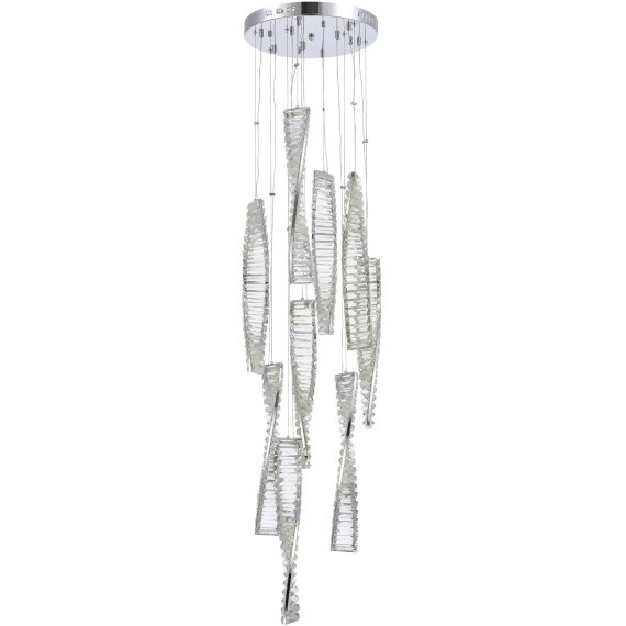 SL6205.103.09 Светильник подвесной ST-Luce Хром/Прозрачный LED 1*99W 4000K ELICA